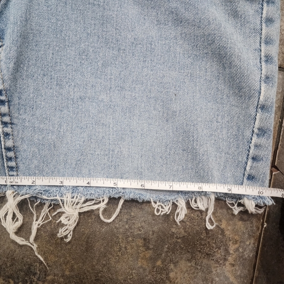 Vintage 90s Lee Women's 13M 32" Waist Cut Off Denim Mom Indie Jorts Shorts - Picture 10 of 10